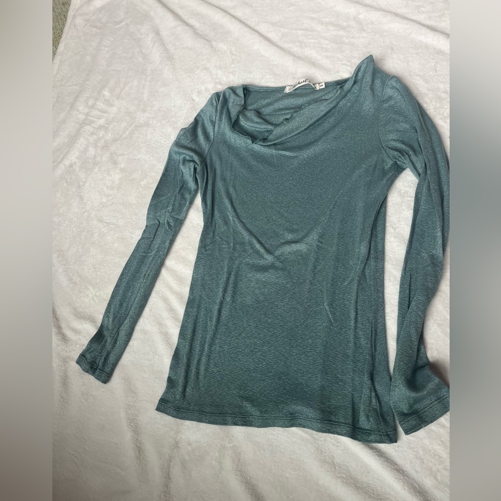 Michael Stars light blue cowl neck top